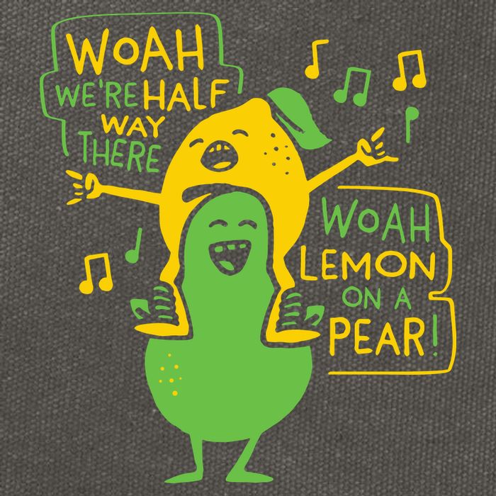 Lemon On A Pear Cotton Canvas Backpack