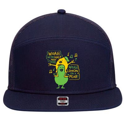 Lemon On A Pear 7 Panel Mesh Trucker Snapback Hat