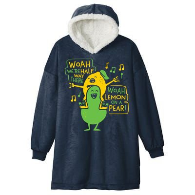 Lemon On A Pear Hooded Wearable Blanket