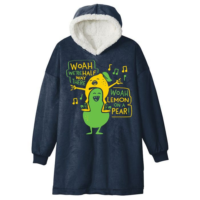 Lemon On A Pear Hooded Wearable Blanket