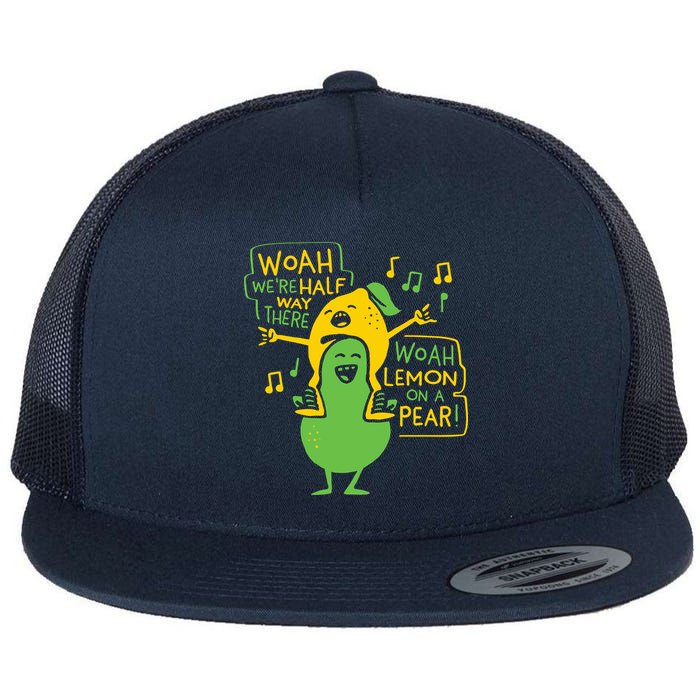 Lemon On A Pear Flat Bill Trucker Hat
