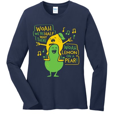 Lemon On A Pear Ladies Long Sleeve Shirt