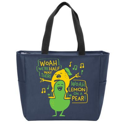 Lemon On A Pear Zip Tote Bag