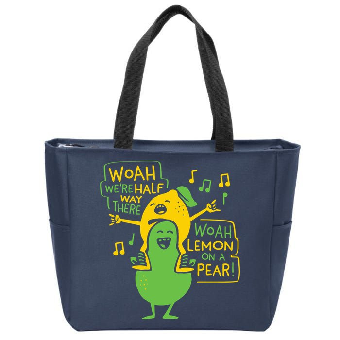 Lemon On A Pear Zip Tote Bag