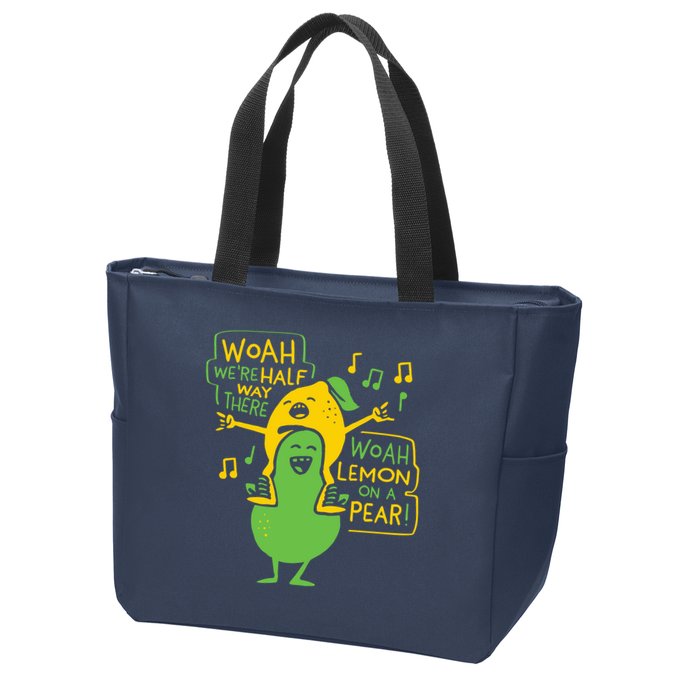 Lemon On A Pear Zip Tote Bag