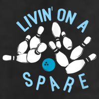 Livin On A Spare Funny Bowler & Bowling Adult Drive Performance Visor