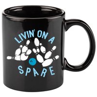 Livin On A Spare Funny Bowler & Bowling 11oz C Handle Ceramic Mug