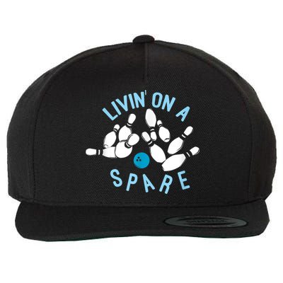 Livin On A Spare Funny Bowler & Bowling Wool Snapback Cap