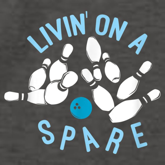 Livin On A Spare Funny Bowler & Bowling Vector Backpack