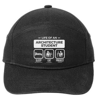 Life Of An Architecture Student 7-Panel Snapback Hat