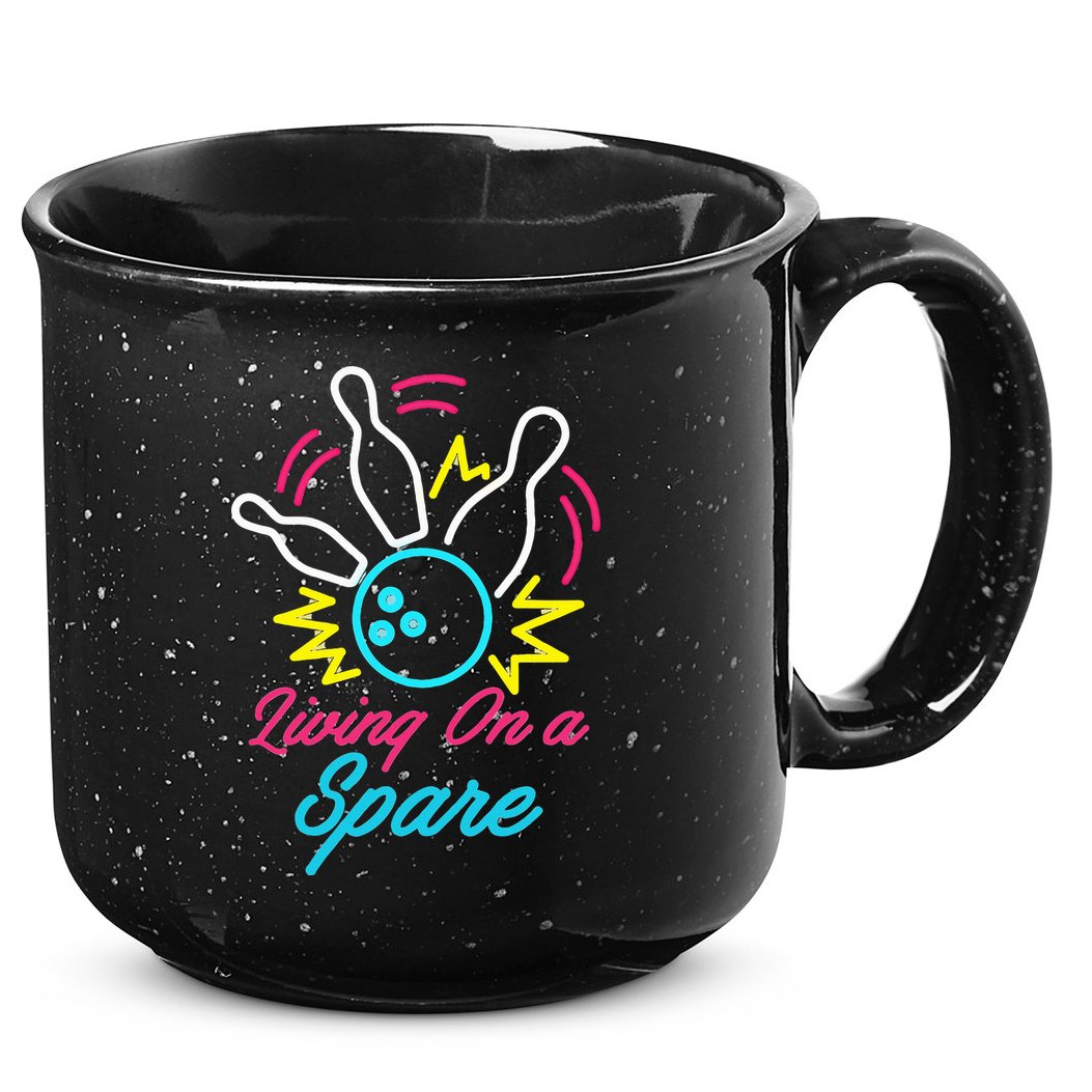 Living On A Spare Funny Bowling Pins Sports Hobby 15oz Campfire Ceramic Mug