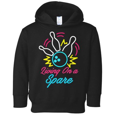 Living On A Spare Funny Bowling Pins Sports Hobby Toddler Hoodie