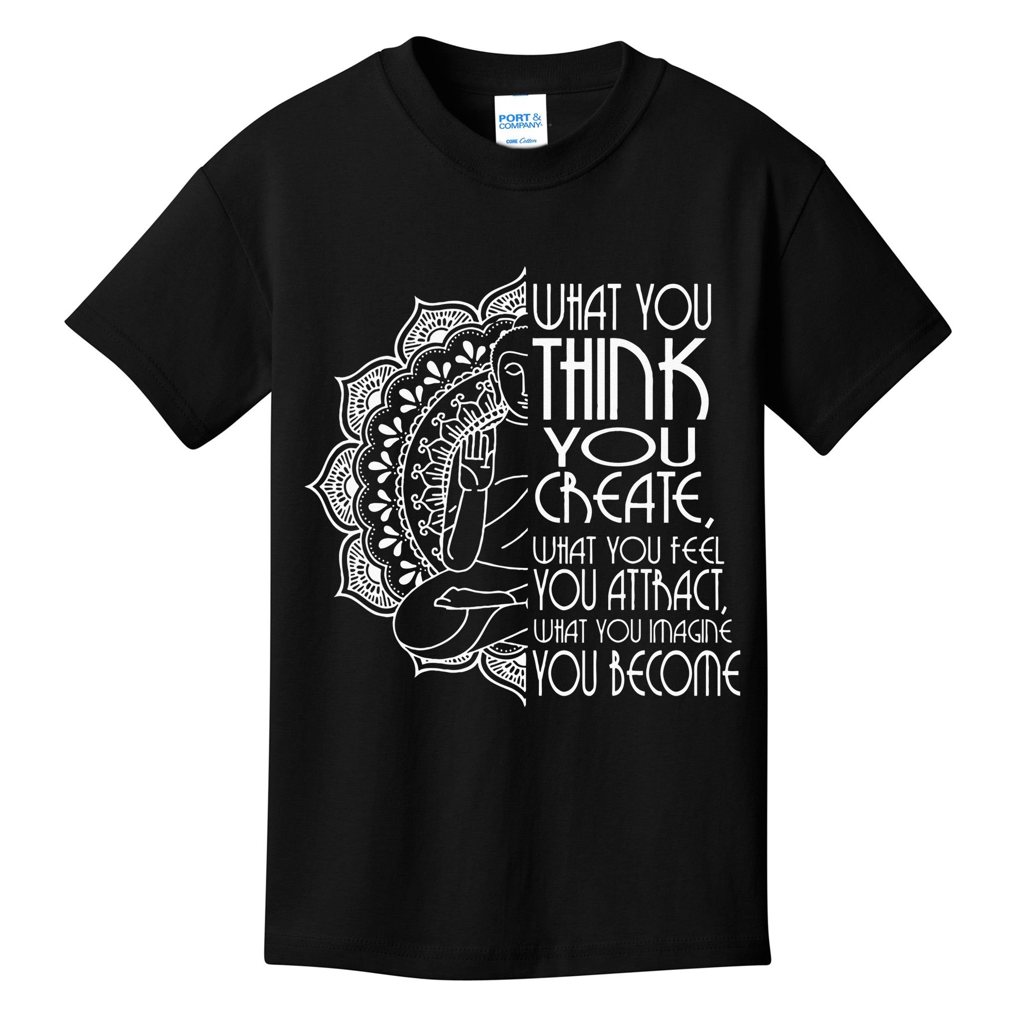 Law Of Attraction Spiritual Buddha Meditation Gifts Men Yoga Kids T-Shirt