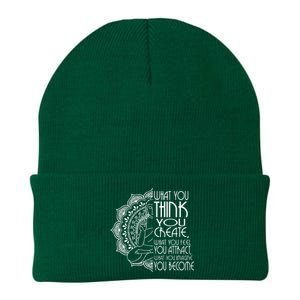 Law Of Attraction Spiritual Buddha Meditation Knit Cap Winter Beanie