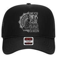 Law Of Attraction Spiritual Buddha Meditation High Crown Mesh Back Trucker Hat