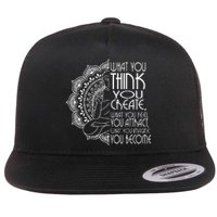 Law Of Attraction Spiritual Buddha Meditation Flat Bill Trucker Hat