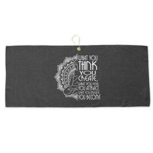 Law Of Attraction Spiritual Buddha Meditation Large Microfiber Waffle Golf Towel