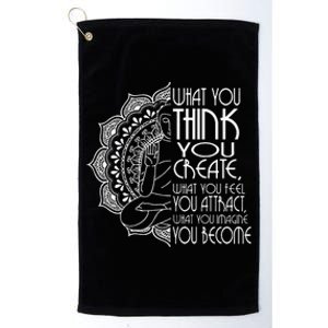 Law Of Attraction Spiritual Buddha Meditation Platinum Collection Golf Towel