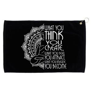 Law Of Attraction Spiritual Buddha Meditation Grommeted Golf Towel