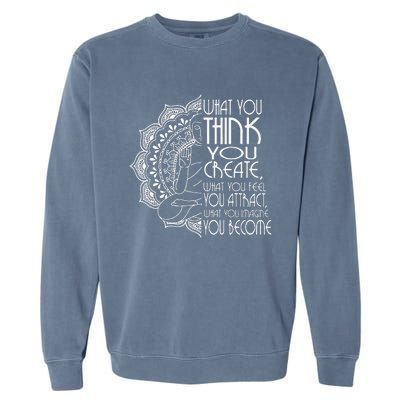 Law Of Attraction Spiritual Buddha Meditation Yoga Garment-Dyed Sweatshirt