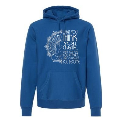 Law Of Attraction Spiritual Buddha Meditation Yoga Premium Hoodie