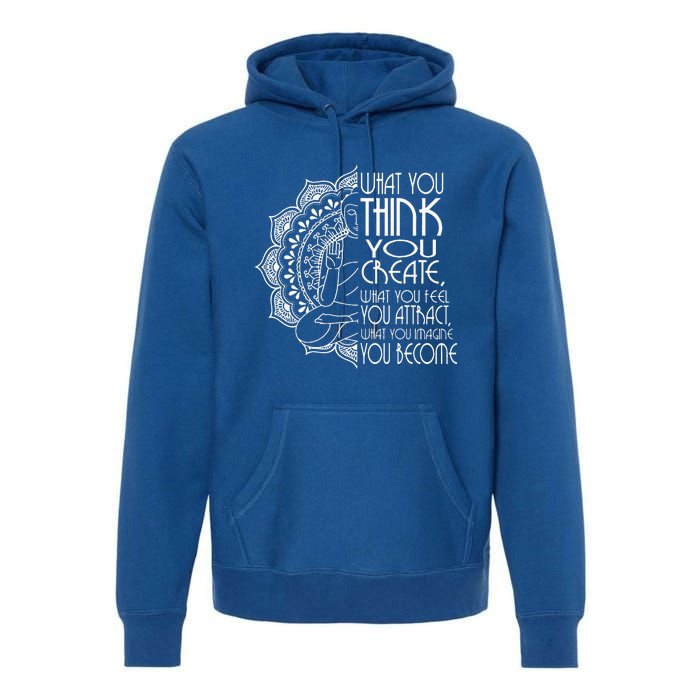 Law Of Attraction Spiritual Buddha Meditation Yoga Premium Hoodie