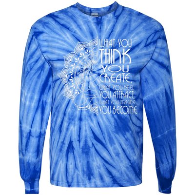 Law Of Attraction Spiritual Buddha Meditation Yoga Tie-Dye Long Sleeve Shirt