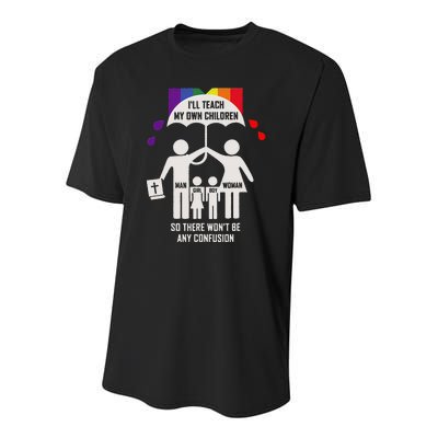 Leave Our Alone I'll Teach My Own Children Youth Performance Sprint T-Shirt