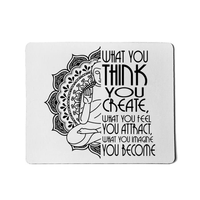 Law Of Attraction Spiritual Buddha Meditation Gift Yoga. Mousepad