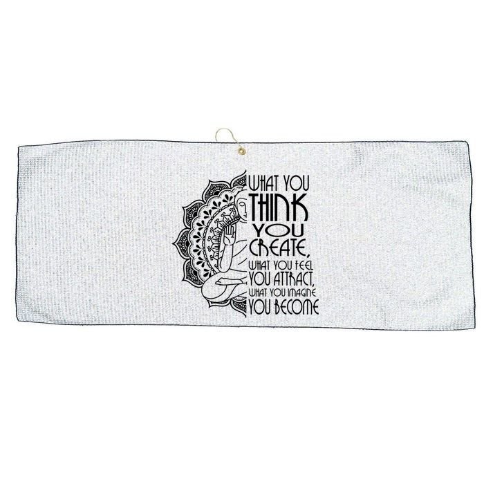 Law Of Attraction Spiritual Buddha Meditation Gift Yoga. Large Microfiber Waffle Golf Towel