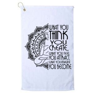 Law Of Attraction Spiritual Buddha Meditation Gift Yoga. Platinum Collection Golf Towel