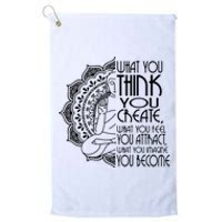 Law Of Attraction Spiritual Buddha Meditation Gift Yoga. Platinum Collection Golf Towel