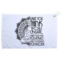 Law Of Attraction Spiritual Buddha Meditation Gift Yoga. Grommeted Golf Towel