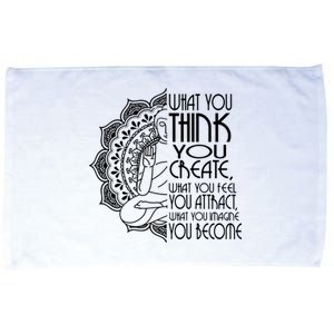 Law Of Attraction Spiritual Buddha Meditation Gift Yoga. Microfiber Hand Towel