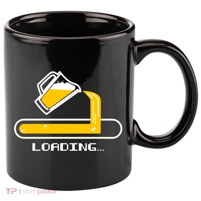 Loading Beer 11oz C Handle Ceramic Mug