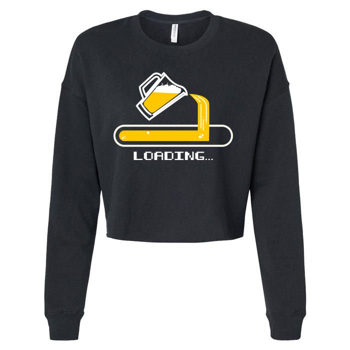 Loading Beer Cropped Pullover Crew