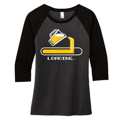 Loading Beer Women's Tri-Blend 3/4-Sleeve Raglan Shirt