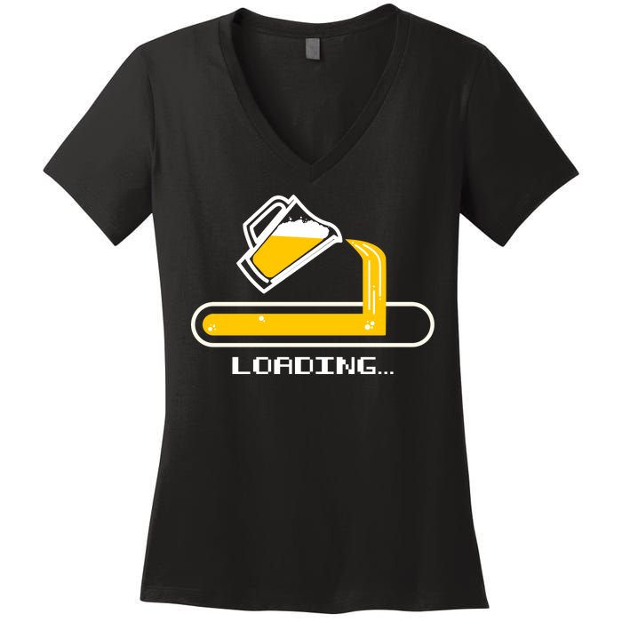 Loading Beer Women's V-Neck T-Shirt