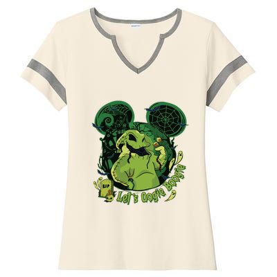 Lets Oogie Boogie Funny Halloween Ladies Halftime Notch Neck Tee