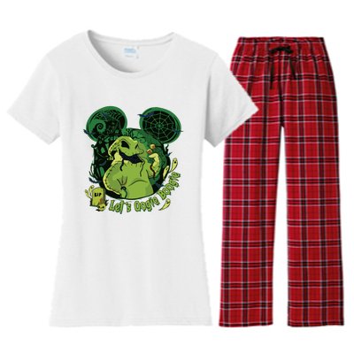 Lets Oogie Boogie Funny Halloween Women's Flannel Pajama Set