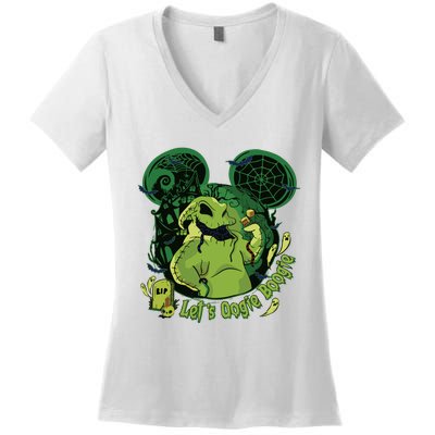 Lets Oogie Boogie Funny Halloween Women's V-Neck T-Shirt