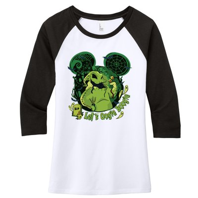 Lets Oogie Boogie Funny Halloween Women's Tri-Blend 3/4-Sleeve Raglan Shirt