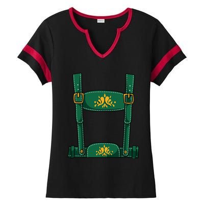 Lederhosen Outfit Boy Oktoberfest Ladies Halftime Notch Neck Tee