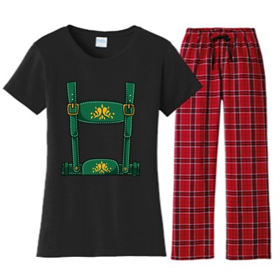 Lederhosen Outfit Boy Oktoberfest Women's Flannel Pajama Set