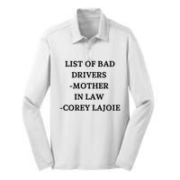 List Of Bad Drivers Mother In Law Corey Lajoie Silk Touch Performance Long Sleeve Polo