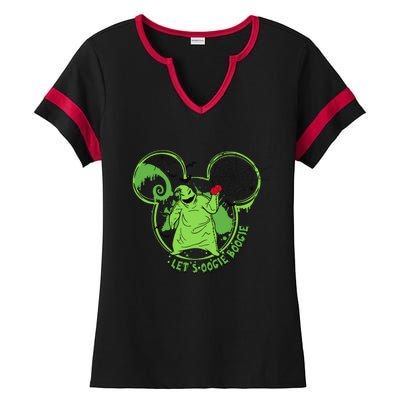 LetS Oogie Boogie Horror Halloween Day Spooky Ladies Halftime Notch Neck Tee