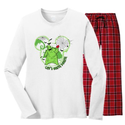 LetS Oogie Boogie Horror Halloween Day Spooky Women's Long Sleeve Flannel Pajama Set 