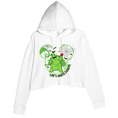 LetS Oogie Boogie Horror Halloween Day Spooky Crop Fleece Hoodie