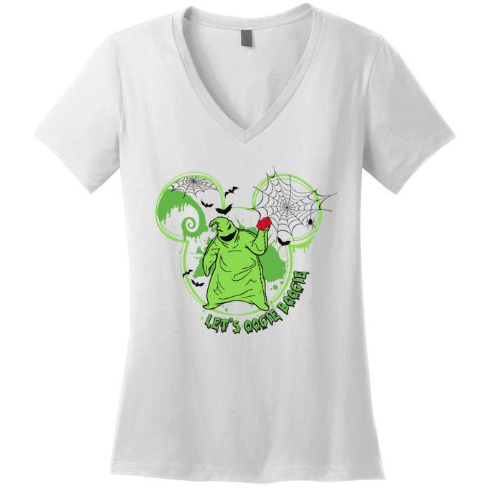 LetS Oogie Boogie Horror Halloween Day Spooky Women's V-Neck T-Shirt