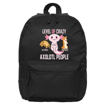 Level Of Crazy Axolotl People 16 in Basic Backpack